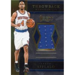 664656 Arron Afflalo Player Worn Jersey Patch New York Knicks 2018 Panini Select Throwback No.TMAAF Basketball Card