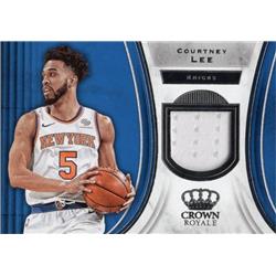 664662 Courtney Lee Player Worn Jersey Patch New York Knicks 2019 Panini Crown Royale No.JCL Basketball Card