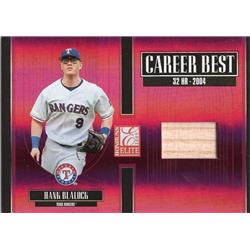 664696 Hank Blalock Player Used Bat Patch Texas Rangers 2005 Donruss Elite Career Best Refractor No.CB13 LE 228-250 Baseball Card