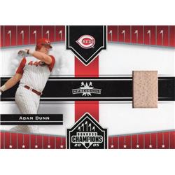 664771 Adam Dunn Player Used Bat Patch Cincinnati Reds 2005 Donruss Champions Impressions No.175 Baseball Card