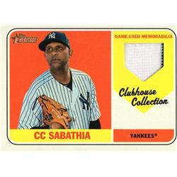 664796 Cc Sabathia Player Worn Jersey Patch New York Yankees 2018 Topps Heritage Clubhouse Collection No.CCRCS Baseball Card -  Autograph Warehouse