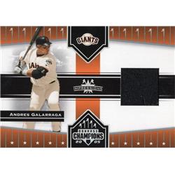 664849 Andres Galarraga Player Worn Jersey Patch San Francisco Giants 2005 Donruss Champions Impressions No.32 Baseball Card