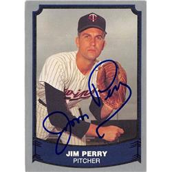 664962 Jim Perry Autographed Minnesota Twins 1988 Pacific Legends No.18 Baseball Card