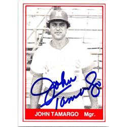 665067 John Tamargo Autographed Miami Marlins Manager 1982 Tcma No.22 Baseball Card
