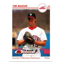 665101 Tim Mauser Autographed Scranton Red Barons 1991 Impel Pre Rookie No.489 Baseball Card