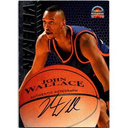 665191 John Wallace Autographed New York Knicks 1997 Score Board Veteran No.JW Basketball Card