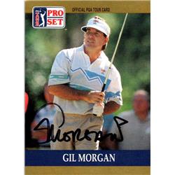665272 Gil Morgan Autographed PGA Tour, East Central State Oklahoma & SC 1990 Pro Set No.51 Golf Card