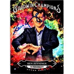 665351 Ken Jennings Autographed Legendary Jeopardy Champion 2020 Upper Deck Goodwin Champions Splash of Color No.119 Trading Card -  Autograph Warehouse