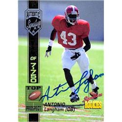675549 Antonio Langham Autographed Alabama Crimson Tide 1994 Signature Rookies No.30 Football Card