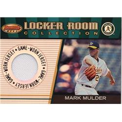 675732 Mark Mulder Player Worn Jersey Patch Oakland Athletics 2001 Bowmans Best Locker Room Collection No.LRCJMM Refractor Baseball Card