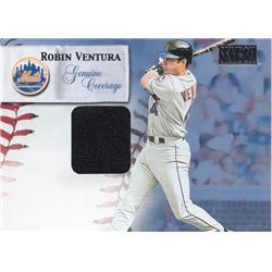 675797 Robin Ventura Player Worn Jersey Patch New York Mets 2000 Skybox No.RV Baseball Card
