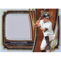 675814 Mauricio Dubon Player Worn Jersey Patch San Francisco Giants 2020 Panini Select Refractor No.RJSMD LE 32-250 Baseball Card