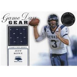 675868 Jeff Rowe Player Worn Jersey Patch Nevada Wolf Pack 2007 Press Pass Game Day Gear Rookie No.GDGJR2 Football Card