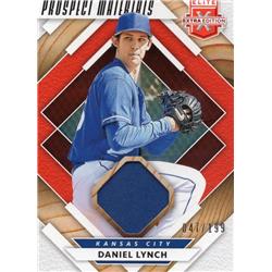 675998 Daniel Lynch Player Worn Jersey Patch Kansas City Royals 2020 Panini Elite Extra Rookie No.PMDL LE 47-199 Baseball Card