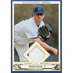 724352 Mark Prior Player Worn Jersey Patch Chicago Cubs 2005 Upper Deck Materials No.PBMP Baseball Card