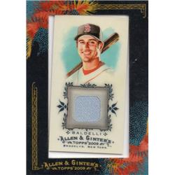 724376 Rocco Baldelli Player Worn Jersey Patch Tampa Bay Rays 2009 Topps Allen & Ginter No.AGRRB2 Baseball Card