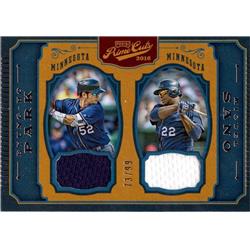 724441 Miguel Sano & Byung-ho Park Player Worn Jersey Patch Minnesota Twins 2016 Panini Prime Cuts No.CPMPS LE 73-99 Baseball Card