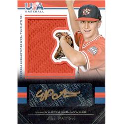 724625 Eli Patton Autographed Player Worn Jersey Patch UCLA Bruins 2017 Panini Silhouette USA Rookie No.148 LE 11-44 Baseball Card