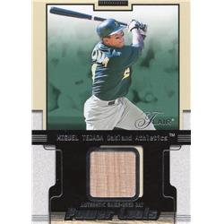 724734 Miguel Tejada Player Used Bat Patch Oakland Athletics 2002 Fleer Flair Power Tools No.MT Baseball Card