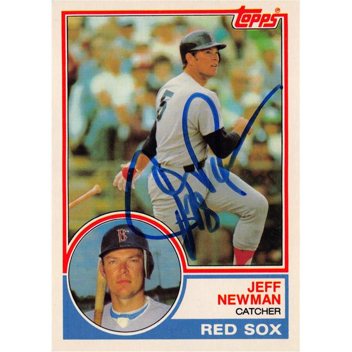 725094 Jeff Newman Autographed Boston Red Sox 1983 Topps No.80T Baseball Card