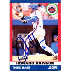 725168 Howard Johnson Autographed New York Mets 1991 Score Super Star No.86 Baseball Card