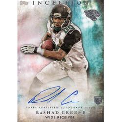 725755 Rashad Greene Autographed Jacksonville Jaguars 2015 Topps Inception Rookie No.RA18 Football Card