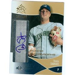 654441 Dennis Sarfate Autographed Milwaukee Brewers 2004 Upper Deck Reflections No.104 Baseball Card