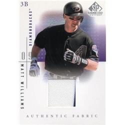 Picture of Autograph Warehouse 654502 Matt Williams Player Worn Jersey Patch Arizona Diamondbacks 2001 Upper Deck No.MW Baseball Card