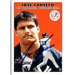 703273 Jose Canseco Signed New York Yankees 2000 Fleer Tradition No.U109 Baseball Card