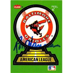 703290 Ron Hansen Autographed Baltimore Orioles Fleer Sticker No.BORH Baseball Card
