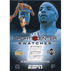 703320 Kenyon Martin Player Worn Jersey Patch Denver Nuggets 2005 Upper Deck Espn No.SCSKM Basketball Card