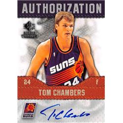703377 Tom Chambers Signed Phoenix Suns 2008 Upper Deck Rookie Threads No.AUTC Basketball Card