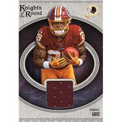 703425 Derrius Guice Player Worn Jersey Patch Washington 2018 Panini Knights of the Round No.KRDG Football Card