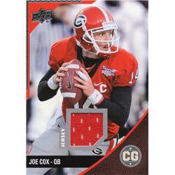 703503 Joe Cox Player Worn Jersey Patch Georgia Bulldogs 20014 Upper Deck Conference Greats No.34 Football Card