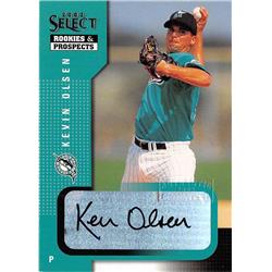 703566 Kevin Olsen Autographed Florida Marlins 2002 Donruss Select Rookies & Prospects No.58 Baseball Card