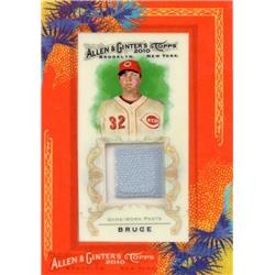 703584 Jay Bruce Player Worn Jersey Patch Cincinnati Reds 2010 Topps Allen & Ginter No.AGRJB Baseball Card