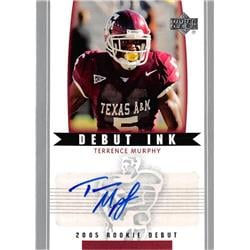 703602 Terrence Murphy Autographed Texas A&M Aggies 2005 Upper Deck Debut Ink Rookie No.DITM Football Card