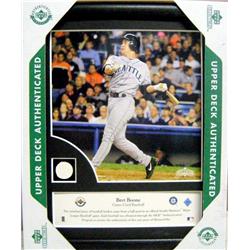 703659 Bret Boone Seattle Mariners W Game Used Baseball Piece Upper Deck Framed Photo