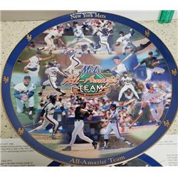 724079 New York Mets All Amazin Team Danbury Mint Mike Piazza Tom Seaver More 12 Plate -  Autograph Warehouse