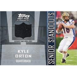 701061 Kyle Orton Player Worn Jersey Patch Purdue Boilermakers 2005 Topps Draft Picks Rookie No.SSKO Football Card