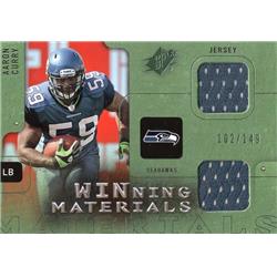 701064 Aaron Curry Player Worn Jersey Patch Seattle Seahawks 2009 Upper Deck Winning Materials No.WAC Football Card
