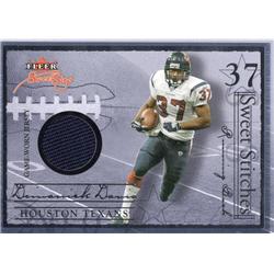701078 Domanick Davis Player Worn Jersey Patch Houston Texans 2004 Fleer Sweet Stitches No.STDD LE 44-198 Football Card