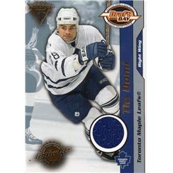 701340 Tie Domi Player Worn Jersey Patch Toronto Maple Leafs 2001 Pacific Titanium Draft Day No.95 LE 105-535 Hockey Card