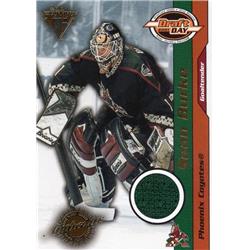 701359 Sean Burke Player Worn Jersey Patch Phoenix Coyotes 2001 Pacific Titanium Draft Day No.75 Hockey Card