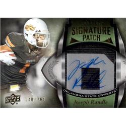 701398 Montee Ball Autographed Player Worn Jersey Patch Oklahoma State Cowboys 2013 Upper Deck Quantum Rookie No.150 LE 130-265 Football Card