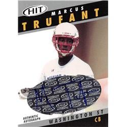701547 Marcus Trufant Autographed Washington State Cougars 2003 Sage Hit Silver Rookie No.A45 Football Card
