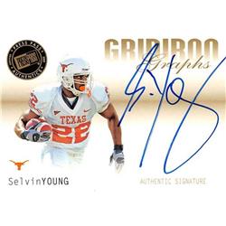 701654 Selvin Young Autographed Texas Longhorns 2007 Press Pass Gridiron Rookie No.GGSY Football Card