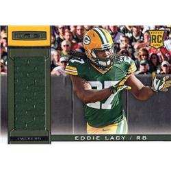 701715 Eddie Lacy Player Worn Jersey Patch Green Bay Packers 2013 Panini Rookies & Stars No.207 Football Card