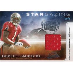 701750 Dexter Jackson Player Worn Jersey Patch Tampa Bay Buccaneers 2008 Donruss Playoff Absolute Star Gazing No.SG31 LE 163-250 Football Card