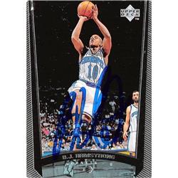 701832 B.J. Armstrong Autographed Charlotte Hornets 1998 Upper Deck No.13 Basketball Card